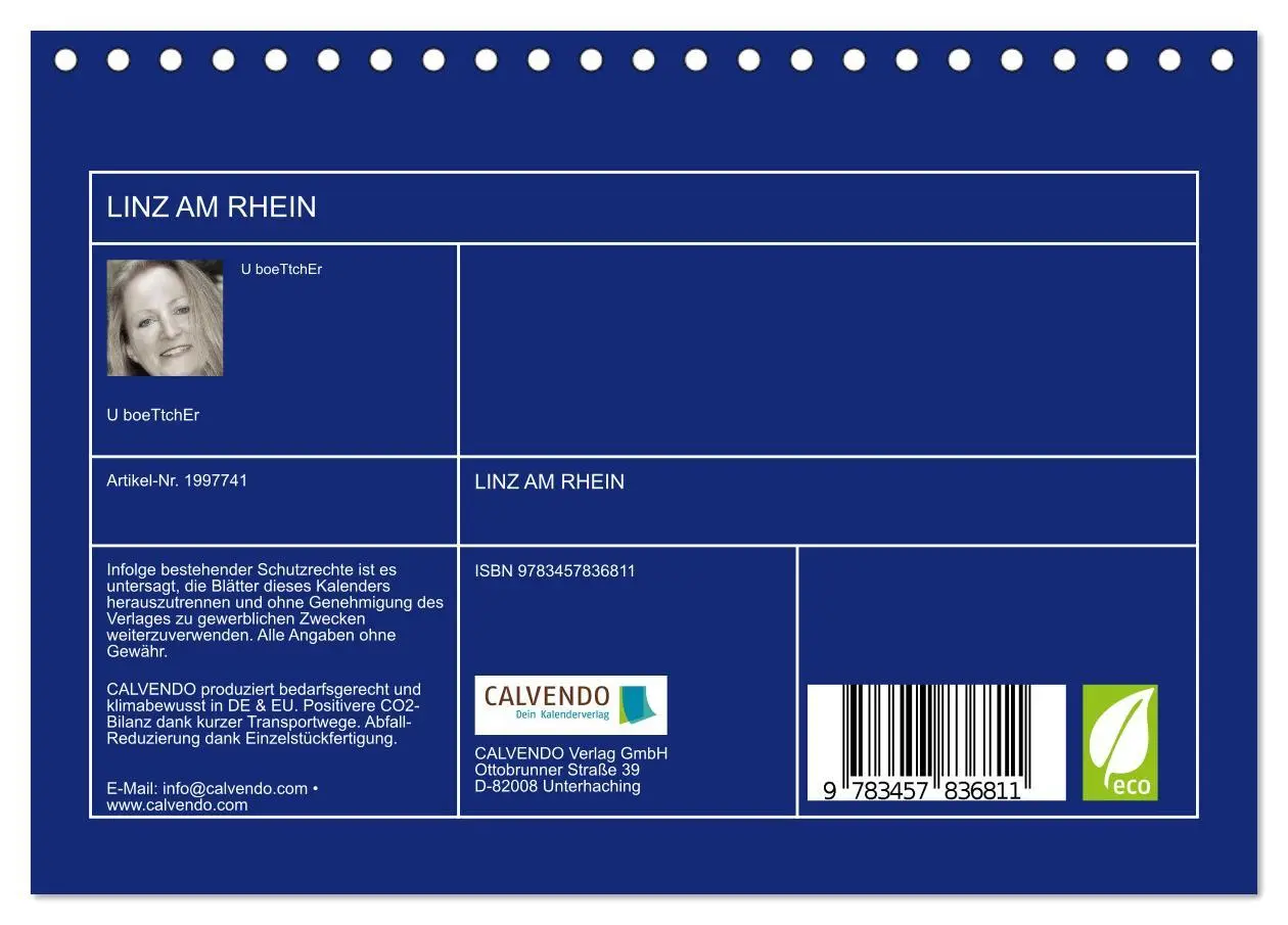 Bild: 9783457836811 | LINZ AM RHEIN (Tischkalender 2026 DIN A5 quer), CALVENDO...