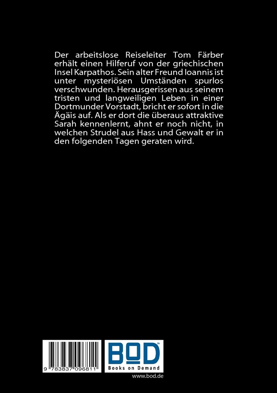 Rückseite: 9783837096811 | Vermisst | Abrechnung auf Karpathos | Frank Kossack | Taschenbuch