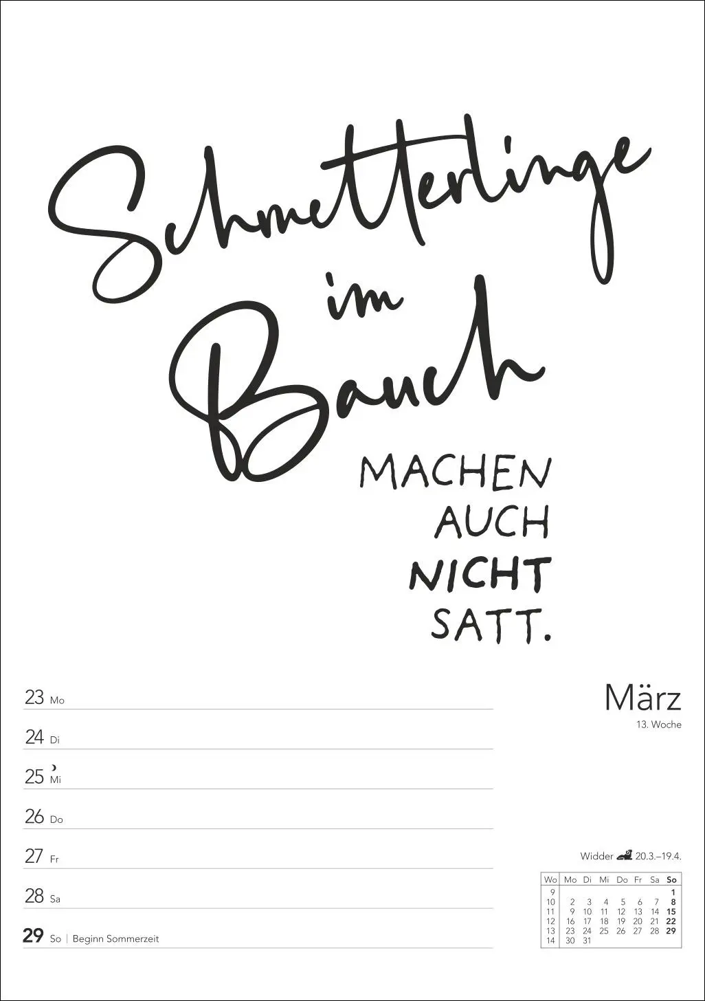 Bild: 9783840036811 | Typo-Sprüche-Kalender s/w Wochenplaner 2026 - mit 53 witzigen Sprüchen