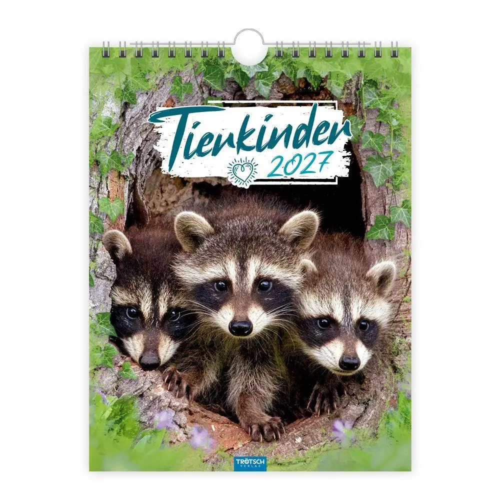 Cover: 9783988026811 | TRÖTSCH - Notizkalender zum Hängen Tierkinder 2027 | KG | Kalender