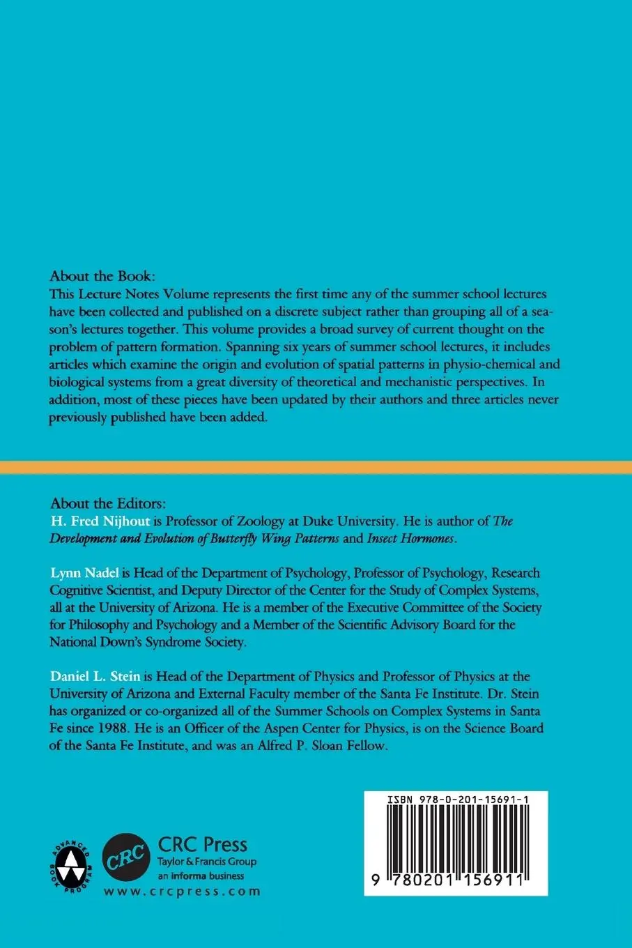 Rückseite: 9780201156911 | Pattern Formation In The Physical And Biological Sciences | Buch
