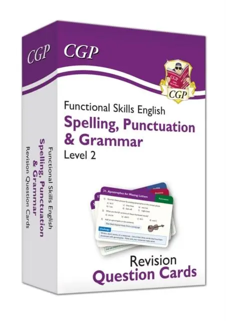 Cover: 9781789086911 | Functional Skills English Revision Question Cards: Spelling,...