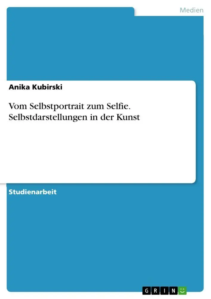 Cover: 9783346876911 | Vom Selbstportrait zum Selfie. Selbstdarstellungen in der Kunst | Buch
