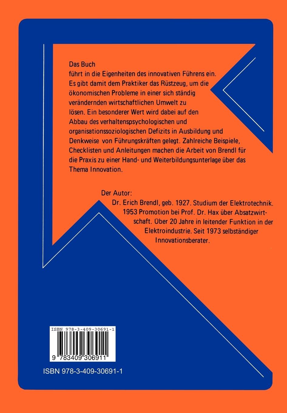 Rückseite: 9783409306911 | Wie man Innovationschancen nutzt | Innovieren | Erich Brendl | Buch
