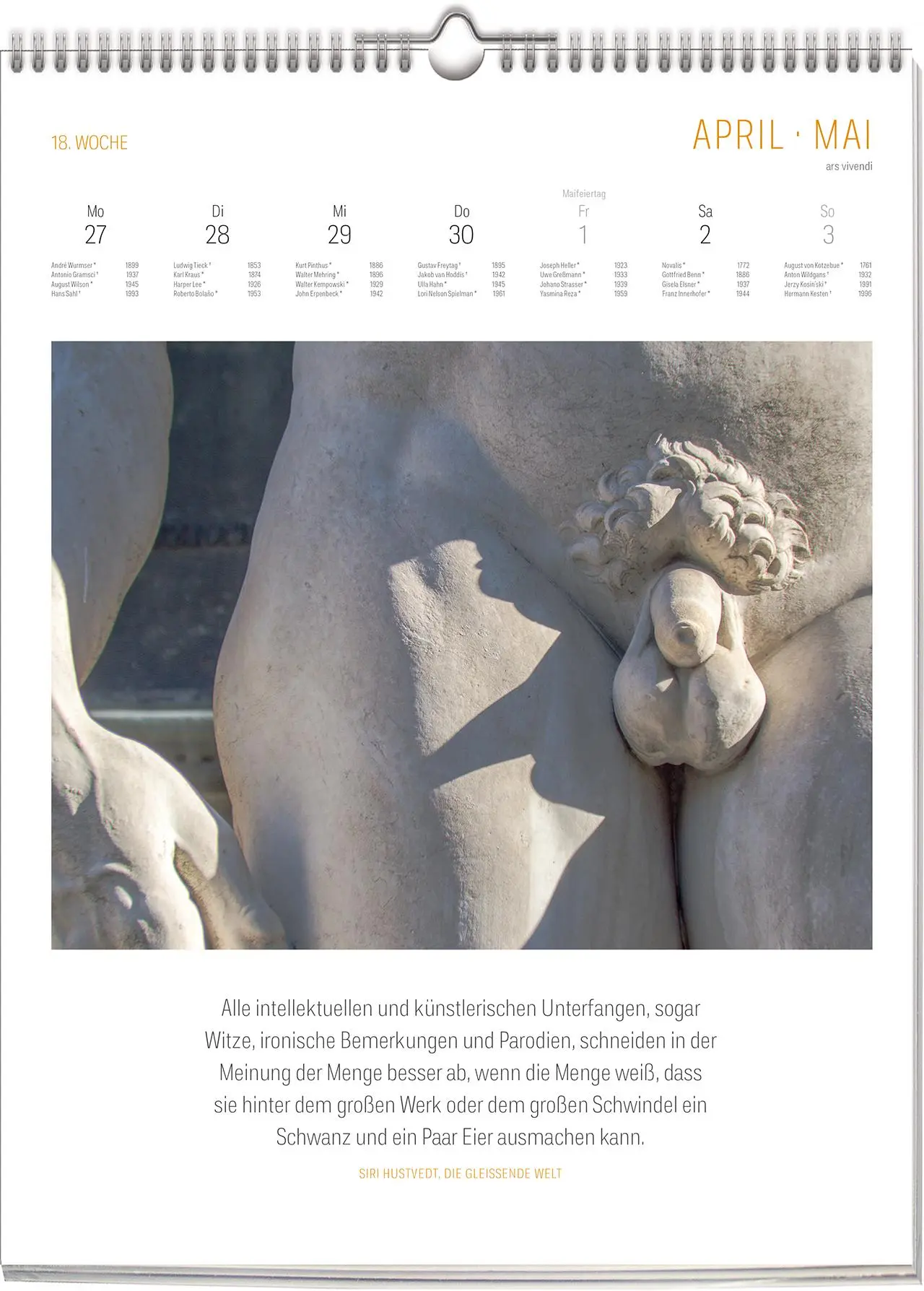 Bild: 9783747206911 | ars vivendi Literatur Kalender 2026 | Wochenkalender | Vivendi Ars