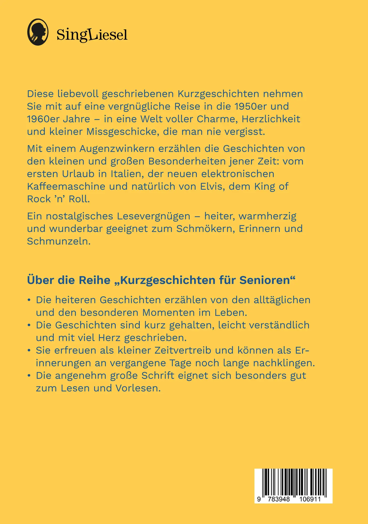 Bild: 9783948106911 | Schmunzelgeschichten | Kurzgeschichten für Senioren. Großdruck | Buch