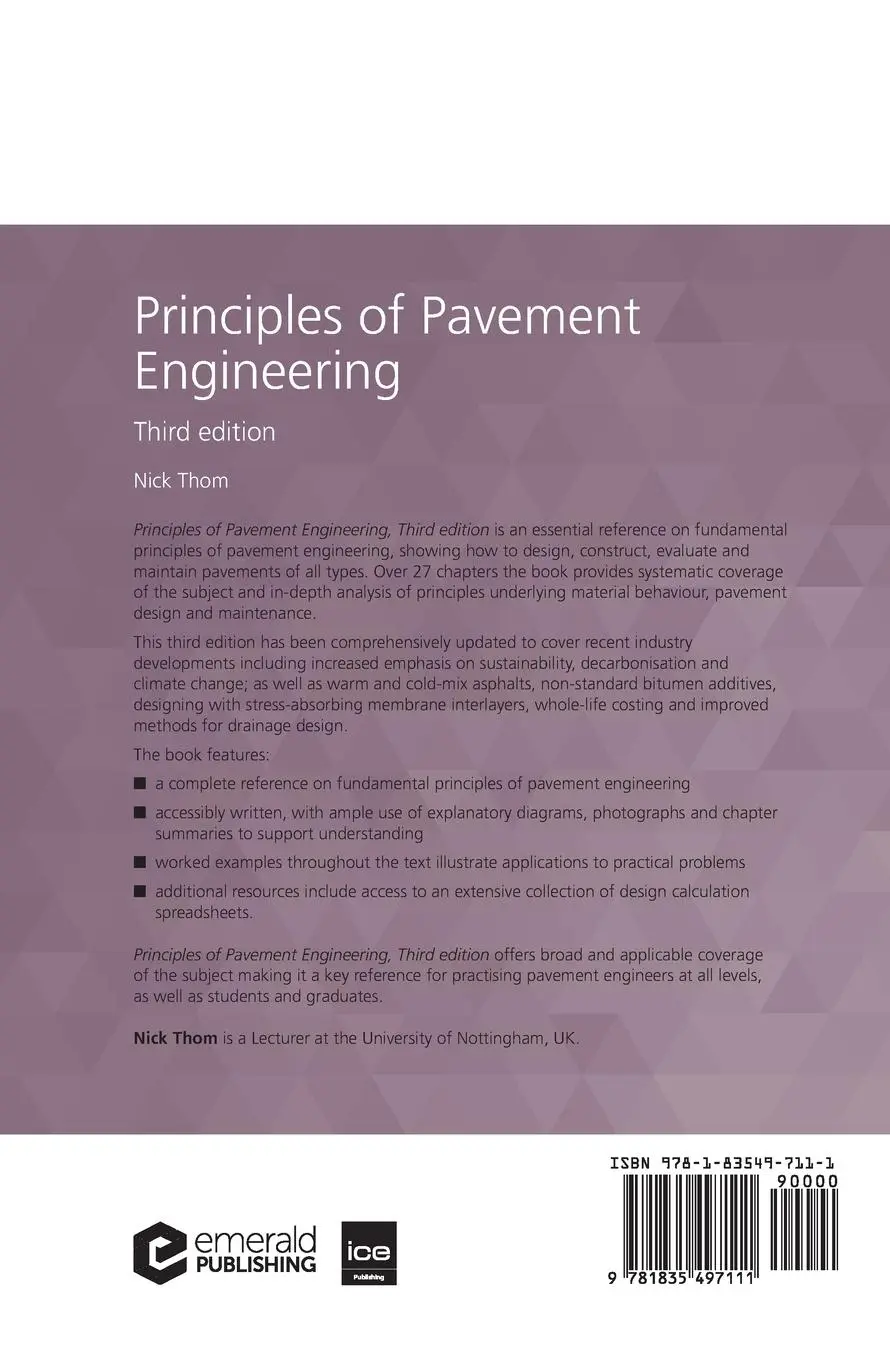 Rückseite: 9781835497111 | Principles of Pavement Engineering | Nick Thom | Buch | Englisch