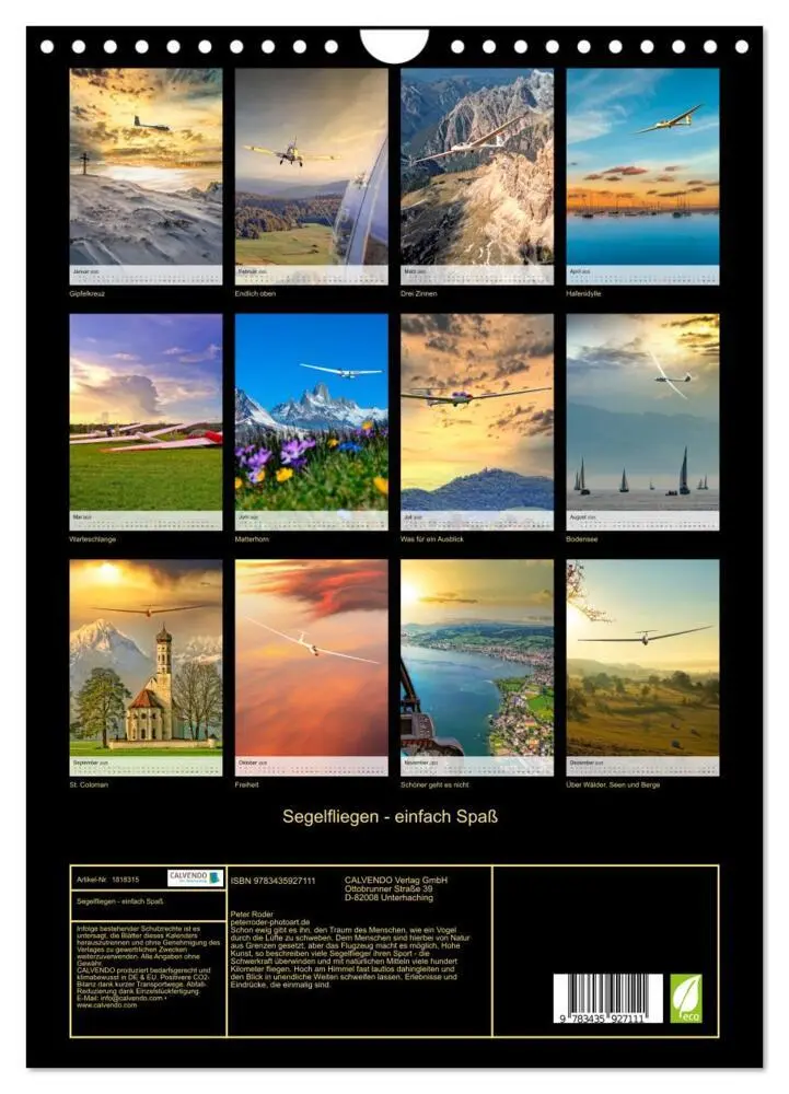 Bild: 9783435927111 | Segelfliegen - einfach Spaß (Wandkalender 2025 DIN A4 hoch),...