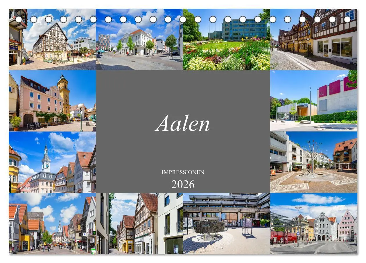 Cover: 9783457637111 | Aalen Impressionen (Tischkalender 2026 DIN A5 quer), CALVENDO...