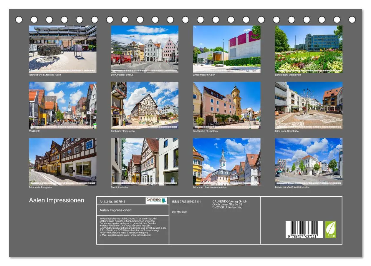 Bild: 9783457637111 | Aalen Impressionen (Tischkalender 2026 DIN A5 quer), CALVENDO...