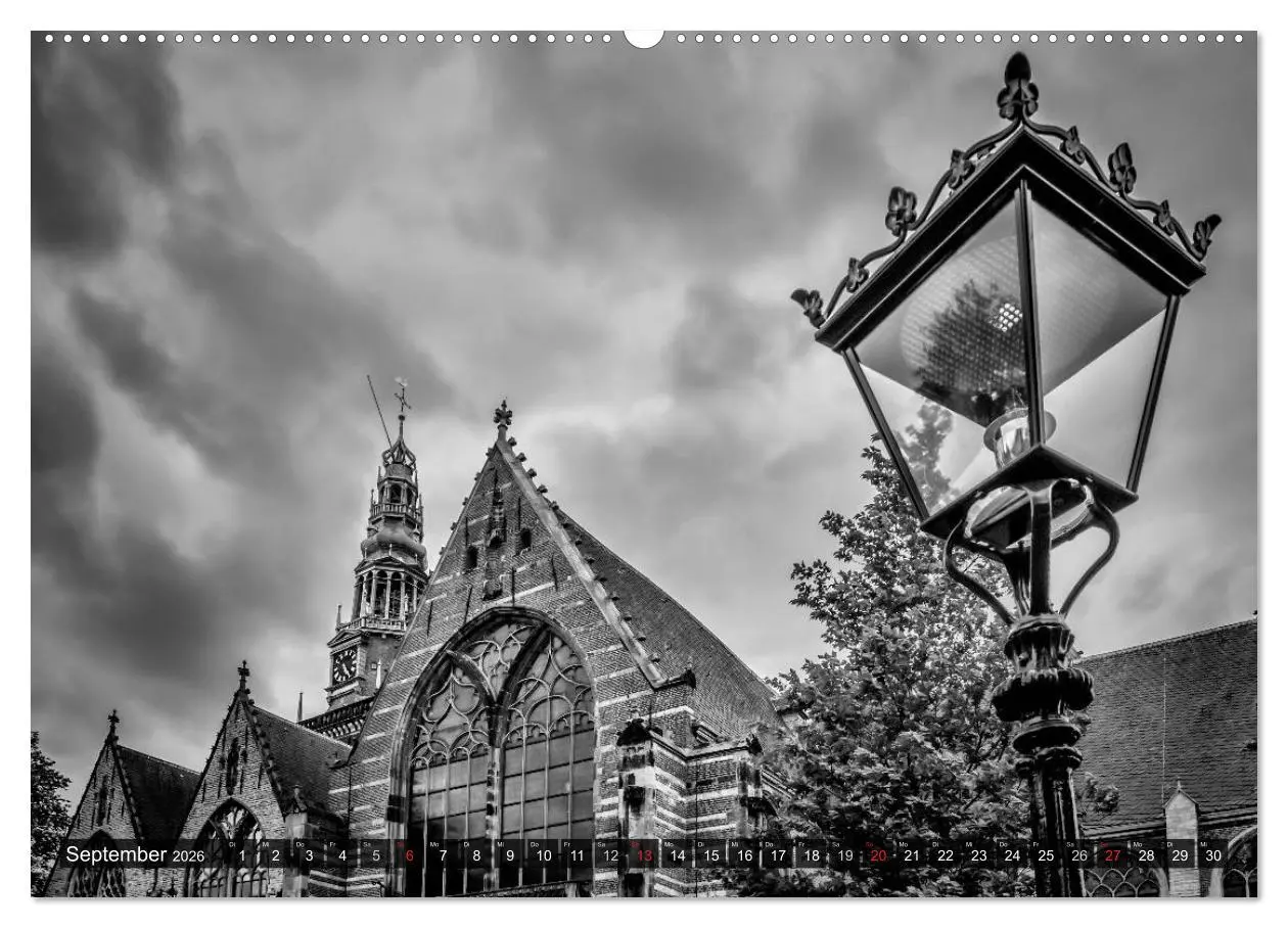 Bild: 9783516037111 | AMSTERDAM Stadtherz in Monochrom (hochwertiger Premium Wandkalender...