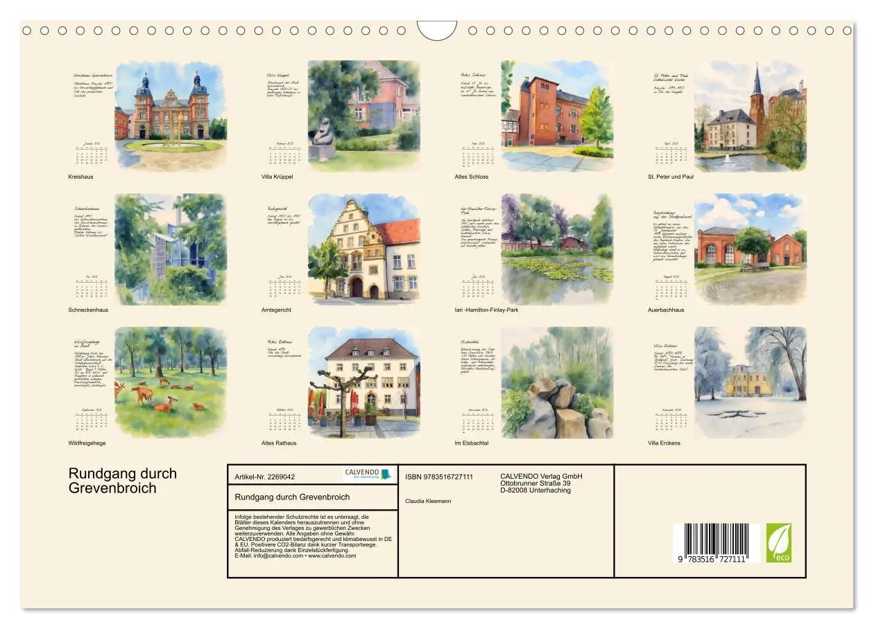 Bild: 9783516727111 | Rundgang durch Grevenbroich (Wandkalender 2026 DIN A3 quer),...