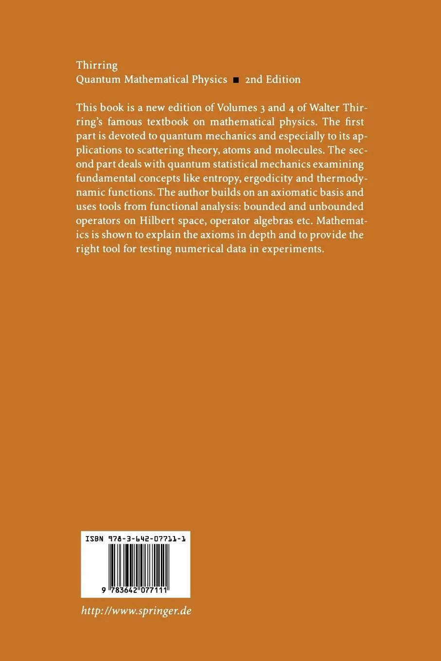 Rückseite: 9783642077111 | Quantum Mathematical Physics | Atoms, Molecules and Large Systems