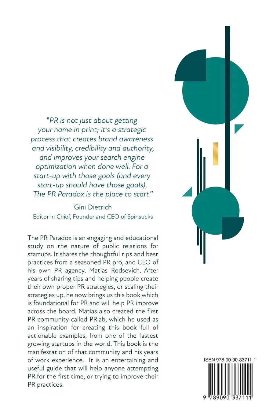 Rückseite: 9789090337111 | The PR Paradox | How to Master the Art of PR as a Startup or Scale-up