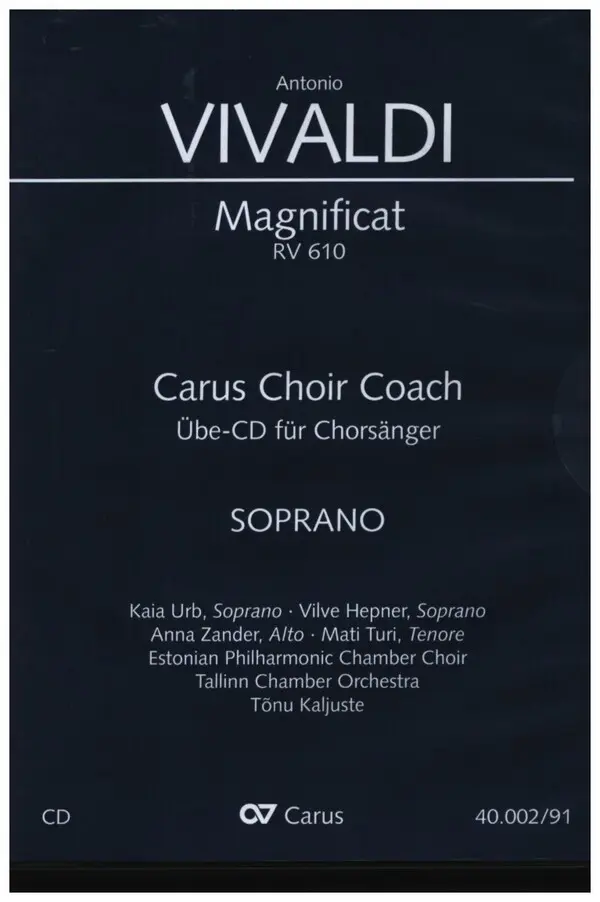 Cover: 4009350737211 | Magnificat. Carus Choir Coach | RV 610 - Soprano | Antonio Vivaldi
