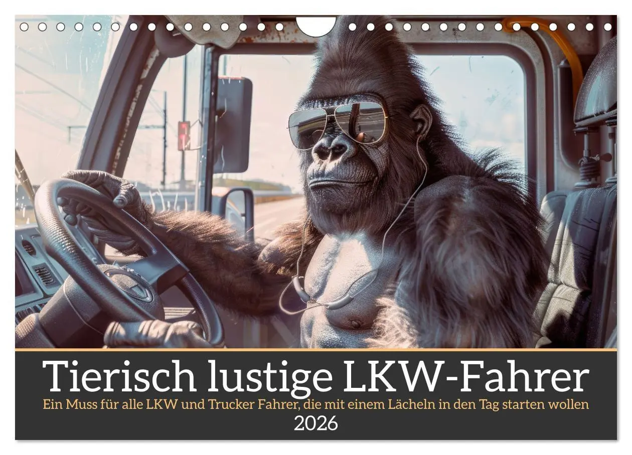 Cover: 9783457317211 | Tierisch lustige LKW-Fahrer (Wandkalender 2026 DIN A4 quer),...