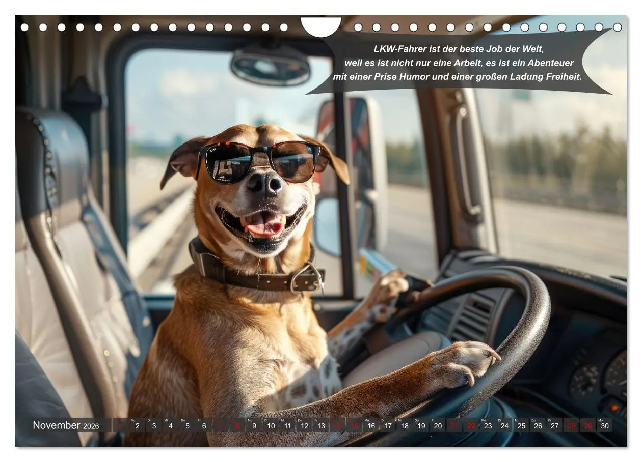 Bild: 9783457317211 | Tierisch lustige LKW-Fahrer (Wandkalender 2026 DIN A4 quer),...