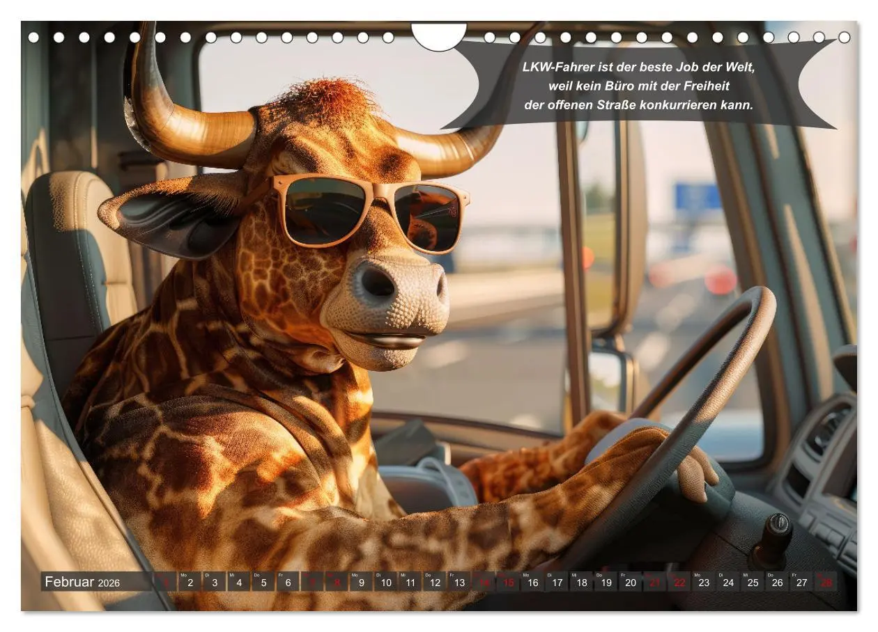 Bild: 9783457317211 | Tierisch lustige LKW-Fahrer (Wandkalender 2026 DIN A4 quer),...