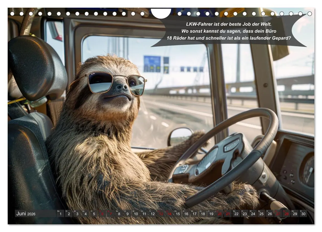 Bild: 9783457317211 | Tierisch lustige LKW-Fahrer (Wandkalender 2026 DIN A4 quer),...