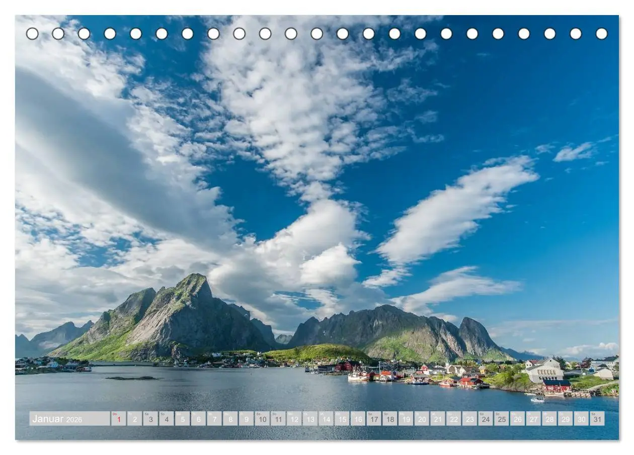 Bild: 9783516197211 | Norwegen (Tischkalender 2026 DIN A5 quer), CALVENDO Monatskalender