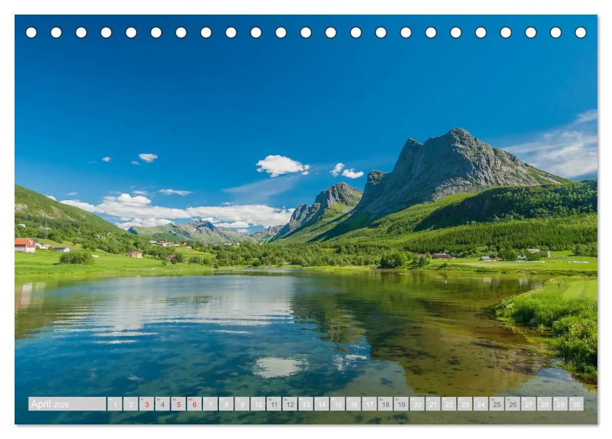 Bild: 9783516197211 | Norwegen (Tischkalender 2026 DIN A5 quer), CALVENDO Monatskalender