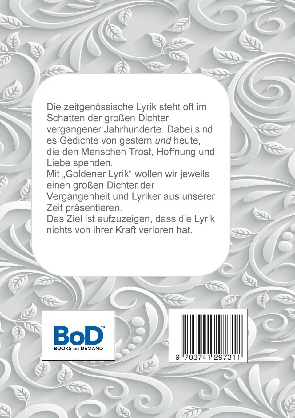 Rückseite: 9783741297311 | Goldene Lyrik | Rose Schlick | Taschenbuch | 80 S. | Deutsch | 2016