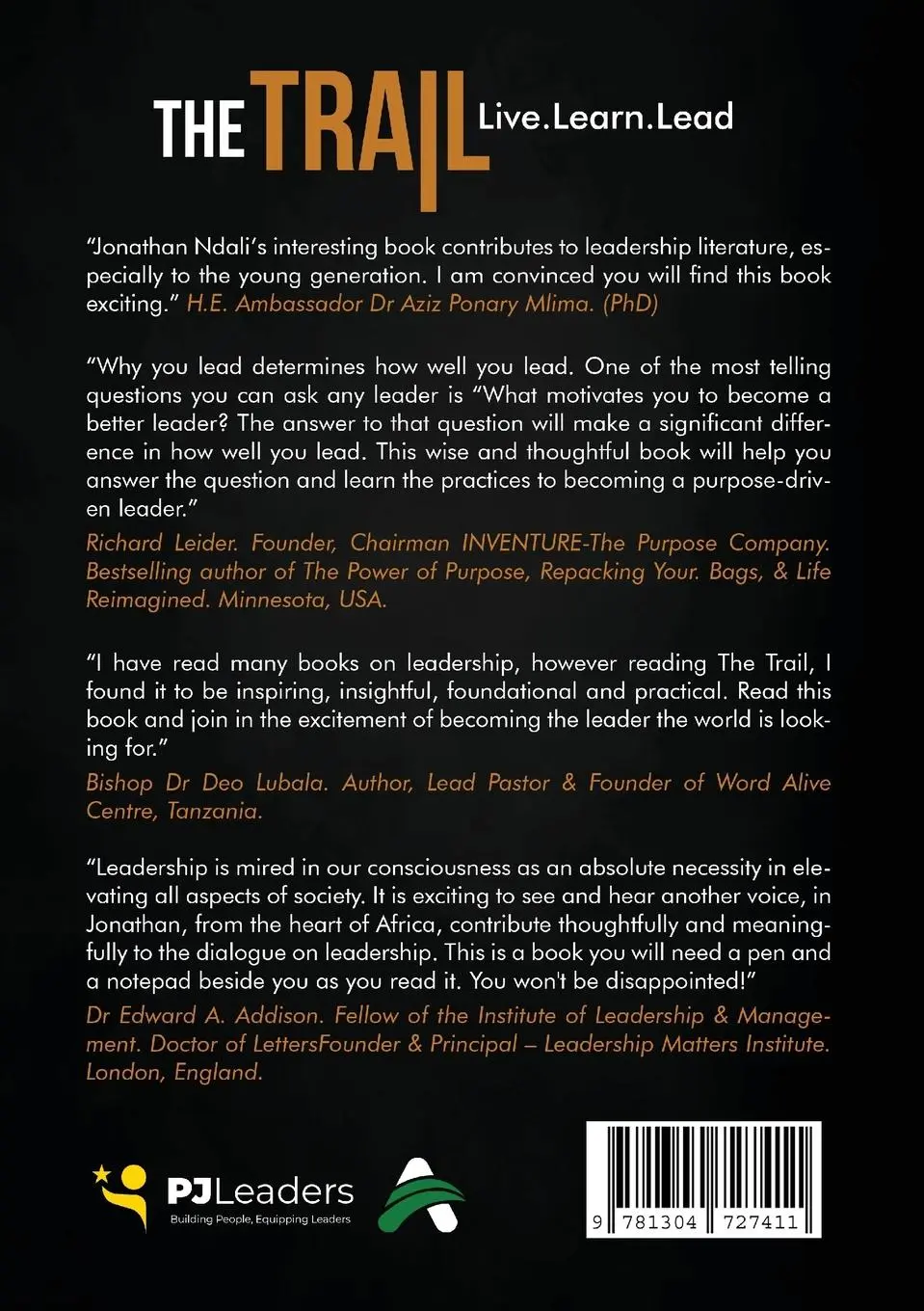 Rückseite: 9781304727411 | The Trail | Live, Learn, Lead | Jonathan Ndali | Taschenbuch | 2024