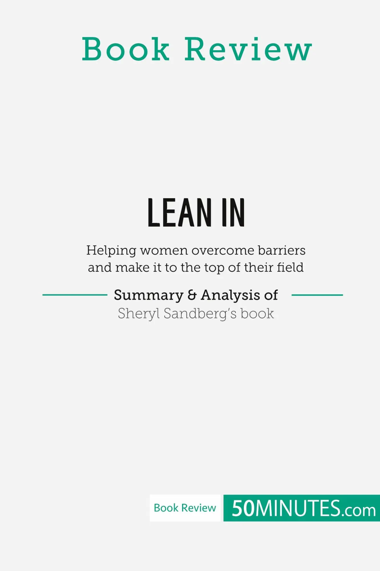 Cover: 9782808017411 | Book Review: Lean in by Sheryl Sandberg | 50minutes | Taschenbuch