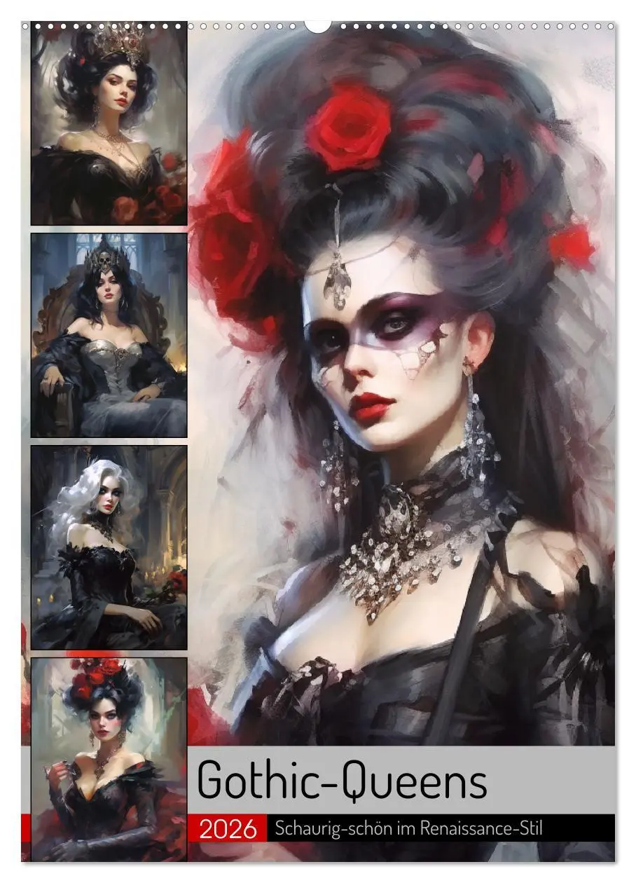 Cover: 9783516317411 | Gothic-Queens. Schaurig-schön im Renaissance-Stil (Wandkalender...