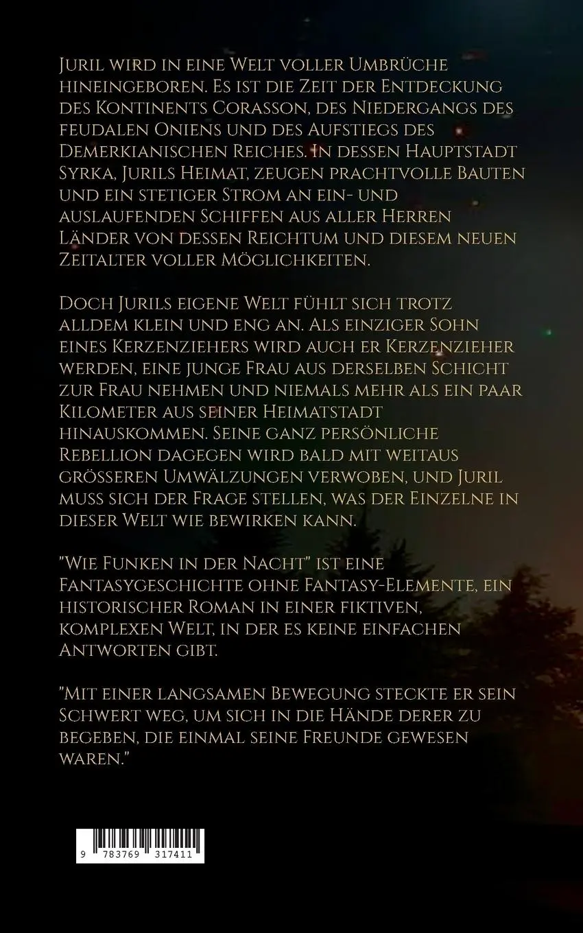 Rückseite: 9783769317411 | Wie Funken in der Nacht | Tim Menzner | Taschenbuch | 346 S. | Deutsch