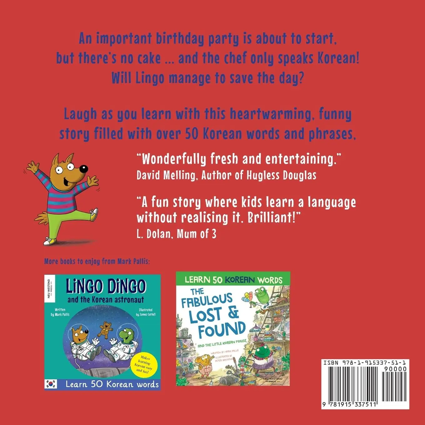 Rückseite: 9781915337511 | Lingo Dingo and the Korean Chef | Mark Pallis | Taschenbuch | Englisch