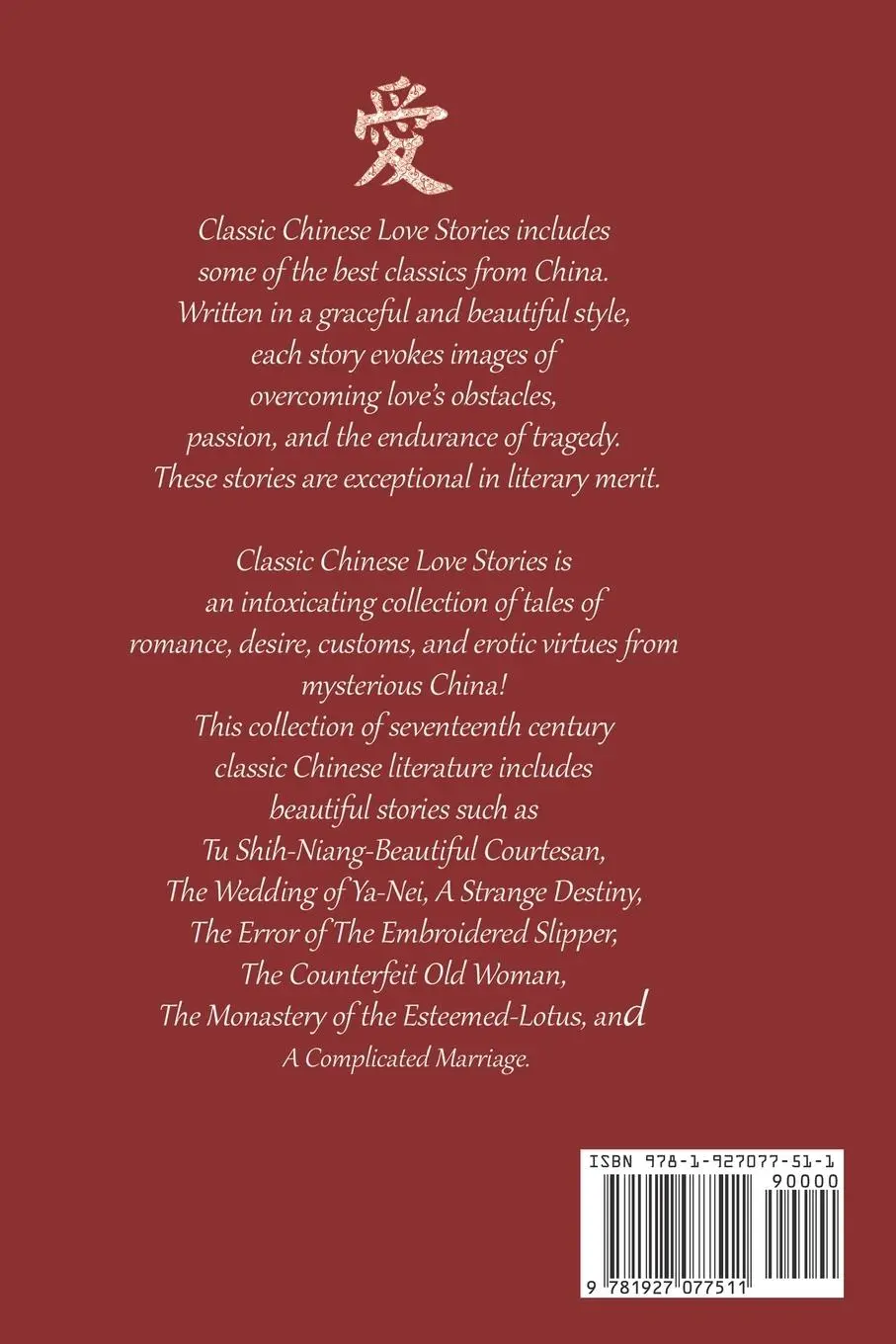 Rückseite: 9781927077511 | Classic Chinese Love Tales | George Soulie De Morant | Taschenbuch