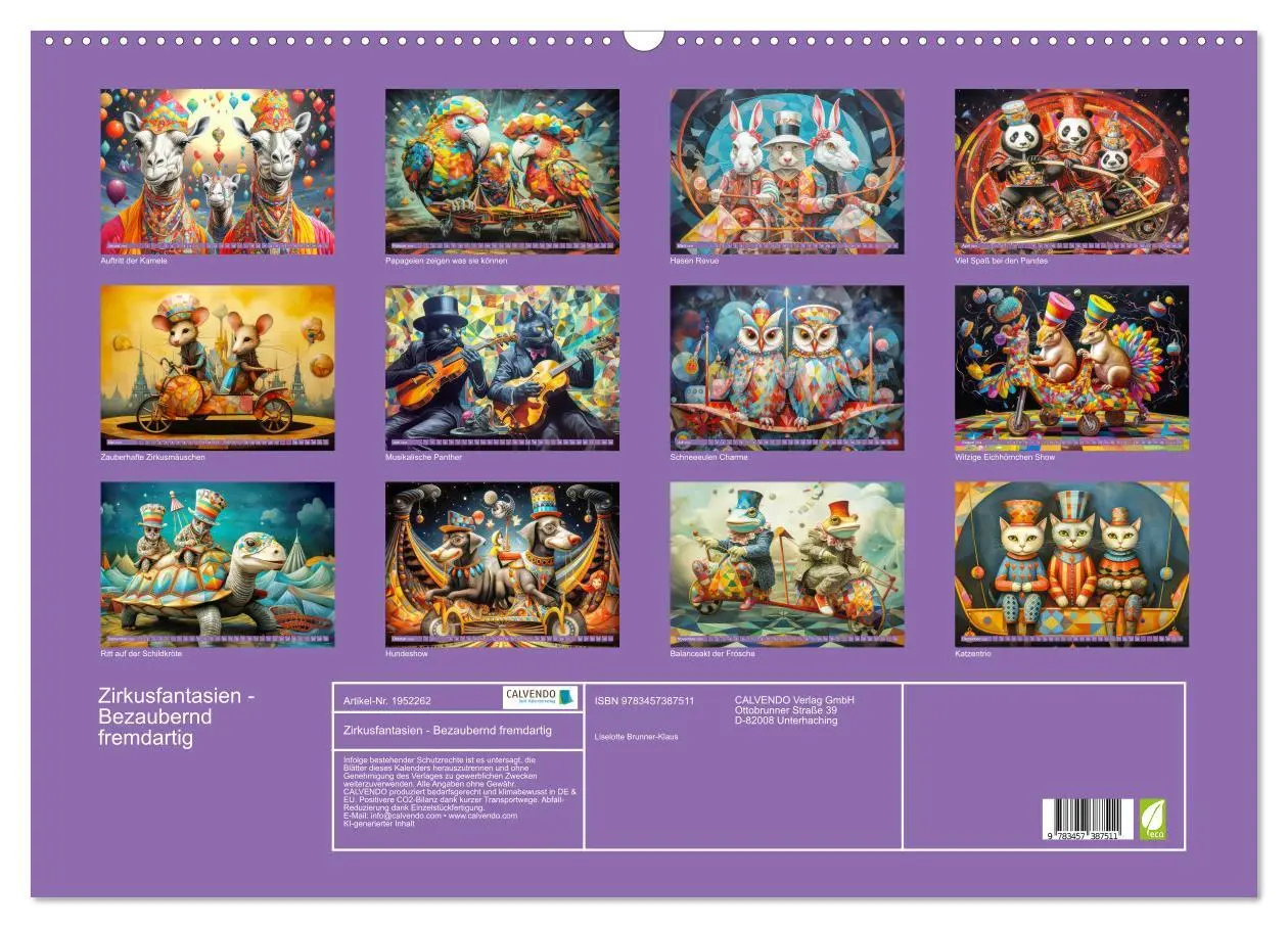 Bild: 9783457387511 | Zirkusfantasien - Bezaubernd fremdartig (Wandkalender 2026 DIN A2...