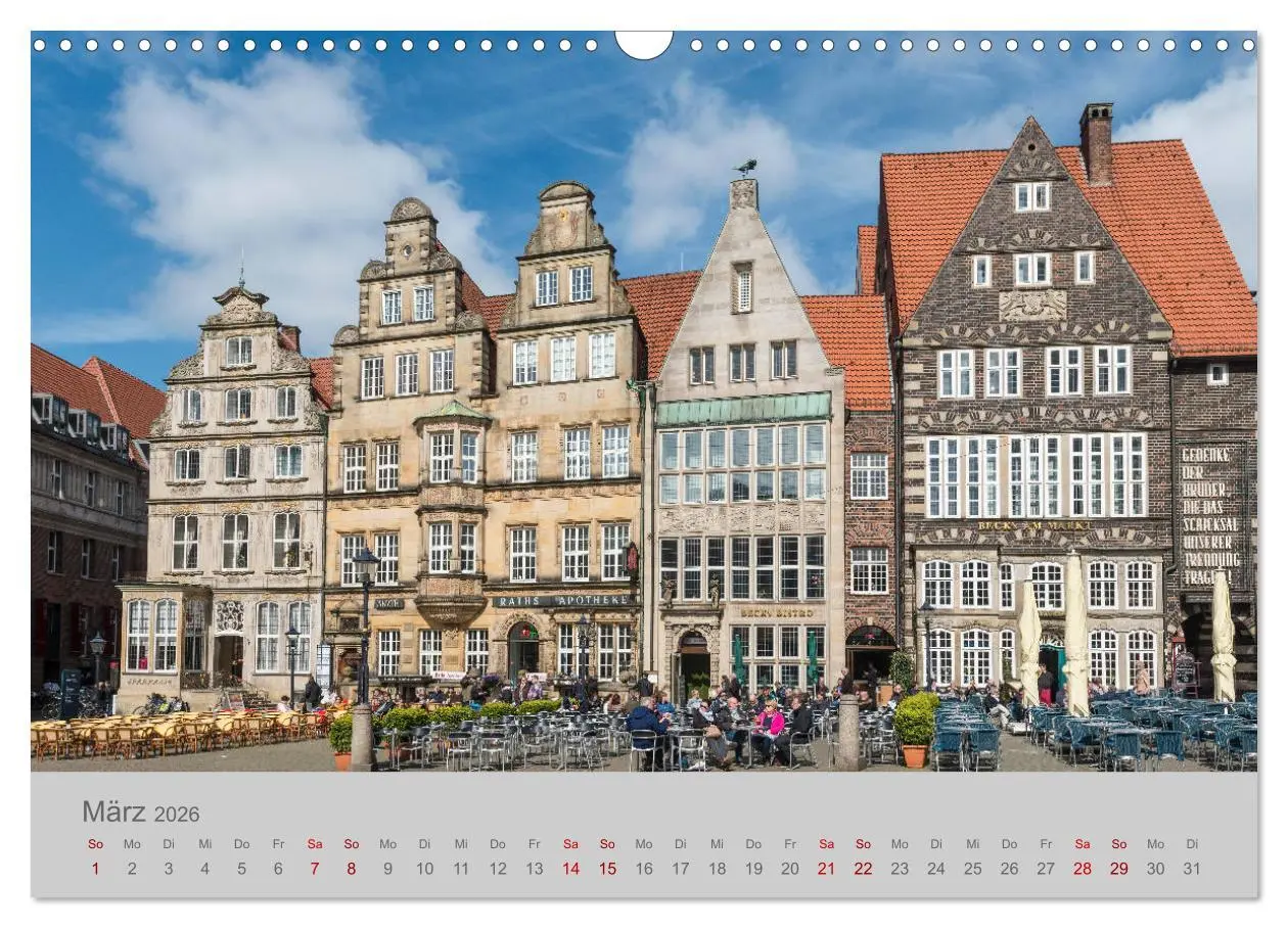Bild: 9783457767511 | Hansestadt Bremen (Wandkalender 2026 DIN A3 quer), CALVENDO...