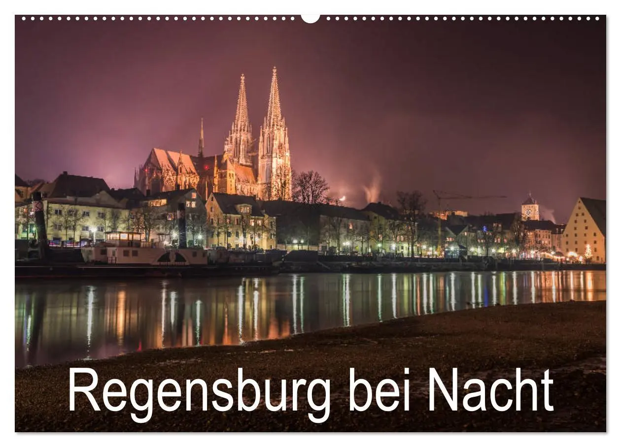 Cover: 9783516237511 | Regensburg bei Nacht (Wandkalender 2026 DIN A2 quer), CALVENDO...