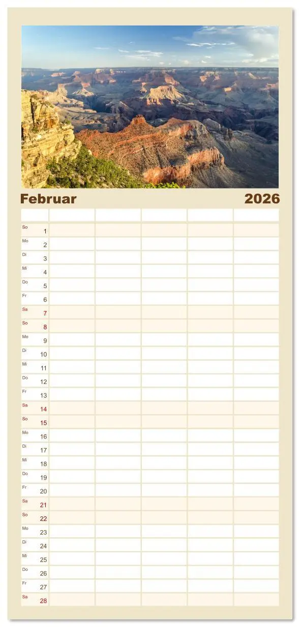 Bild: 9783516617511 | Familienplaner 2026 - USA: Roadtrip durch die Wüste mit 5 Spalten...