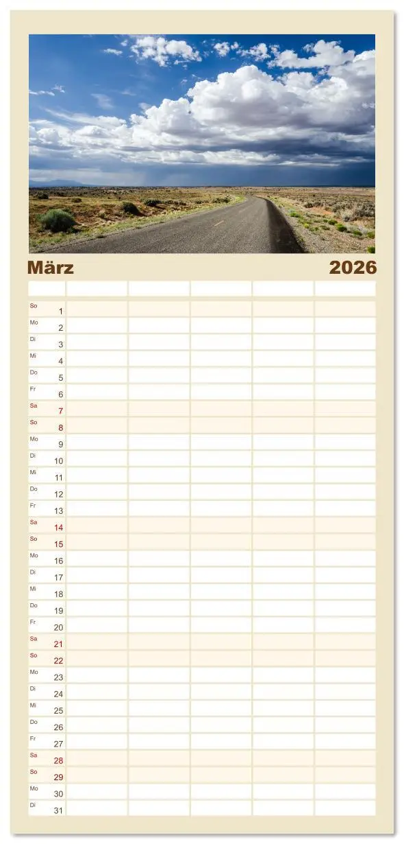 Bild: 9783516617511 | Familienplaner 2026 - USA: Roadtrip durch die Wüste mit 5 Spalten...