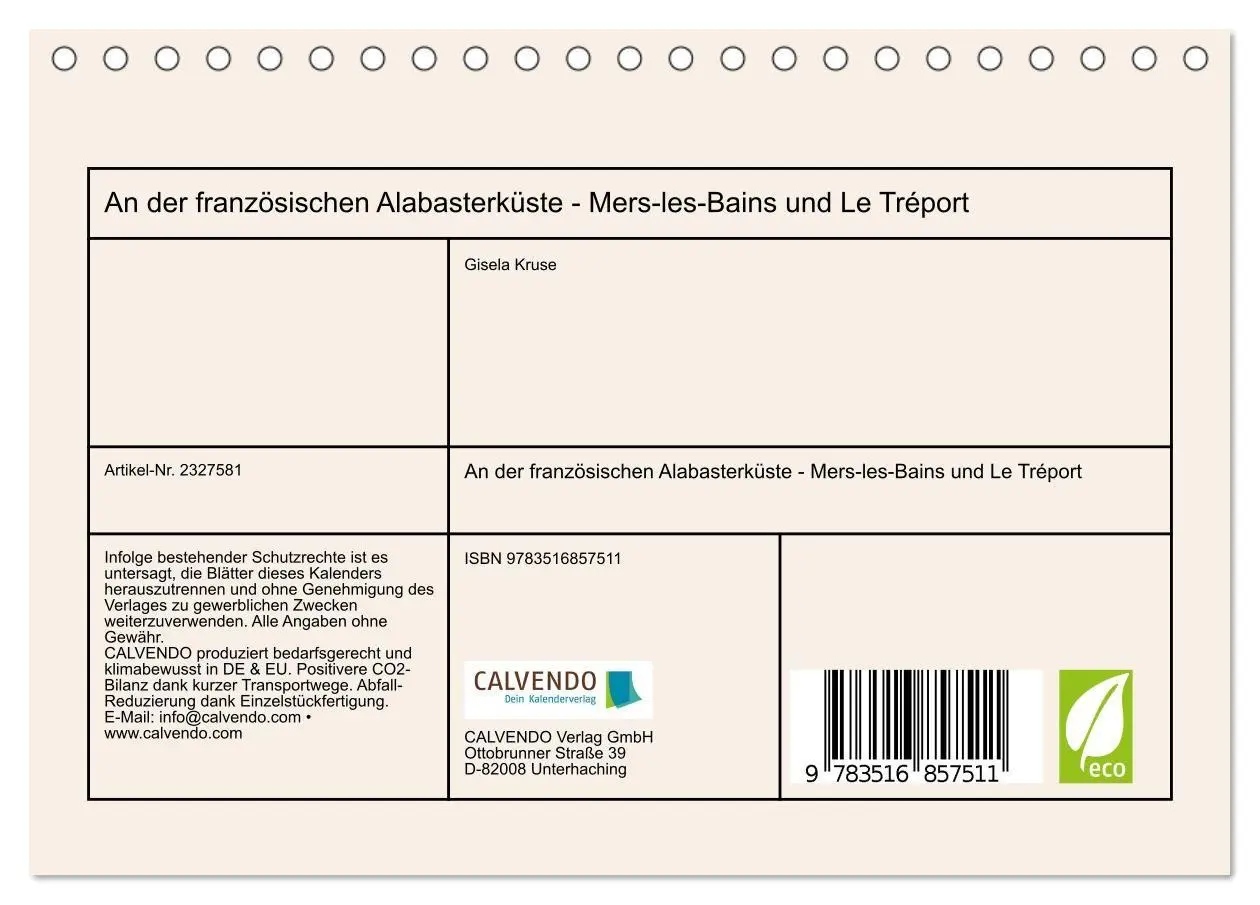 Bild: 9783516857511 | An der französischen Alabasterküste - Mers-les-Bains und Le Tréport...
