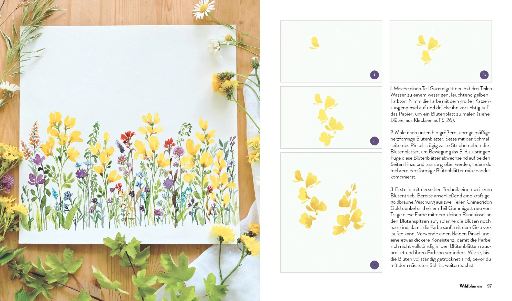 Bild: 9783745927511 | Wildflower Watercolor - Blumen-Aquarelle malen | Sushma Hegde | Buch