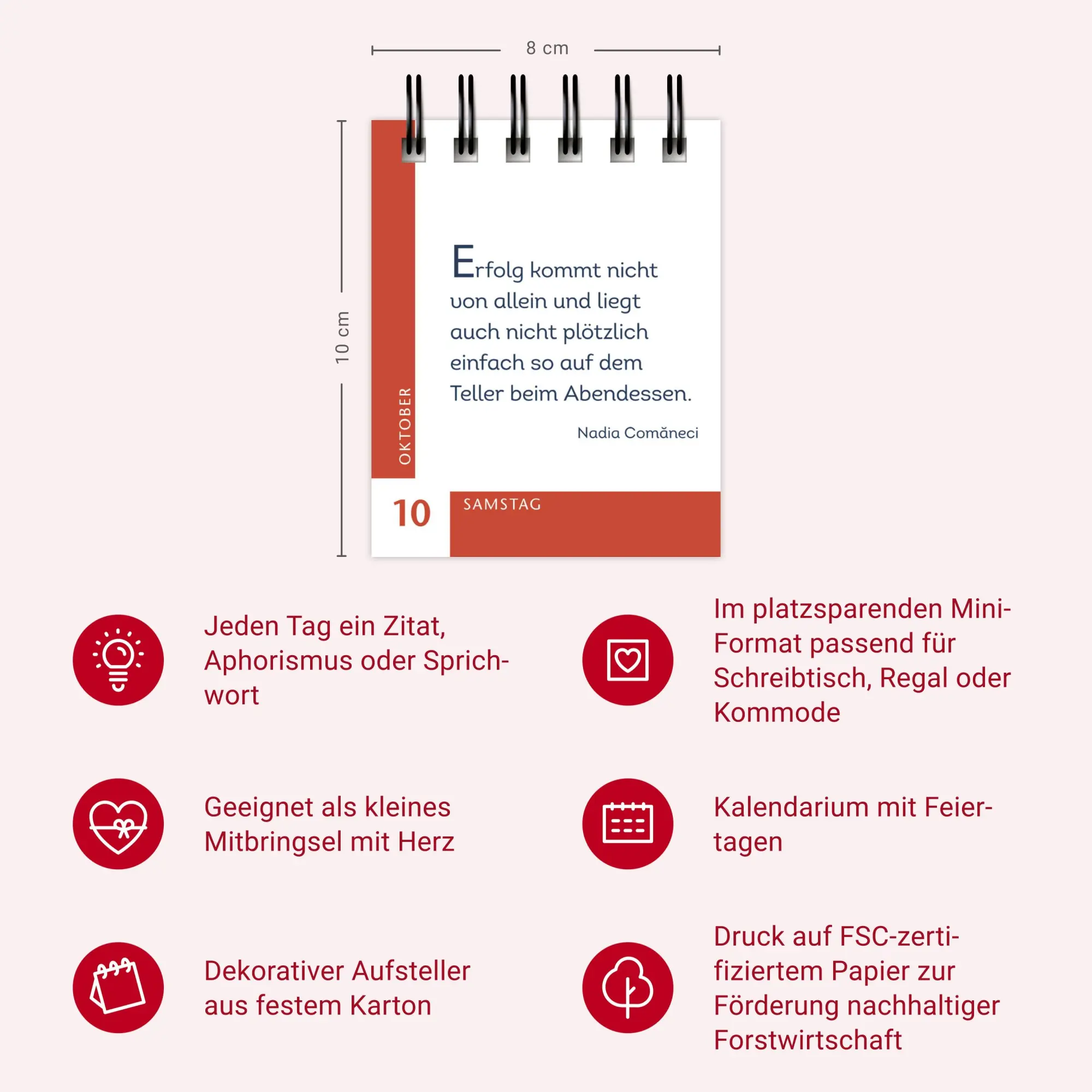 Bild: 9783840037511 | 365 Zitate von Frauen Mini-Geschenkkalender 2026 | Julia Linne | 2026