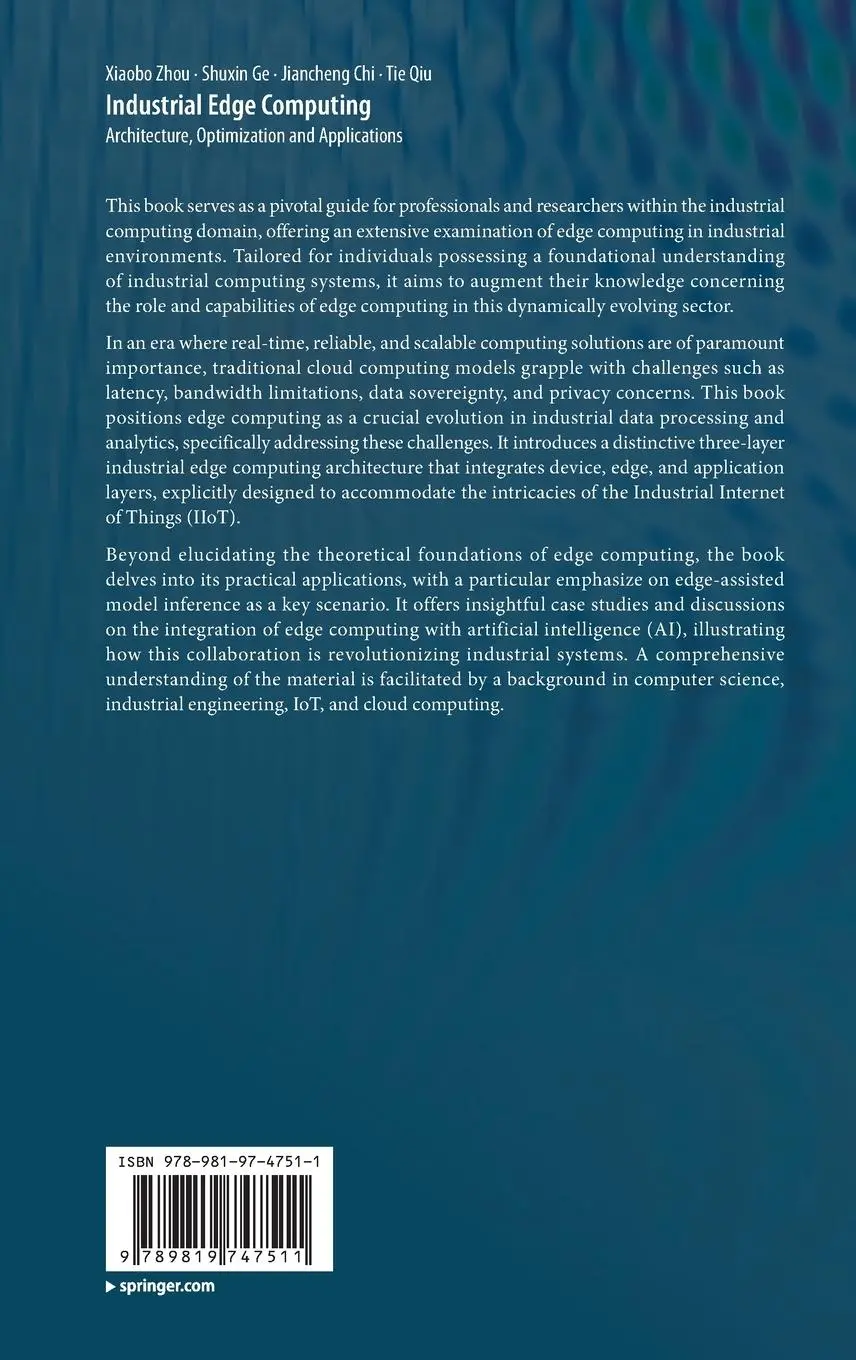 Rückseite: 9789819747511 | Industrial Edge Computing | Xiaobo Zhou (u. a.) | Buch | xiii | 2024