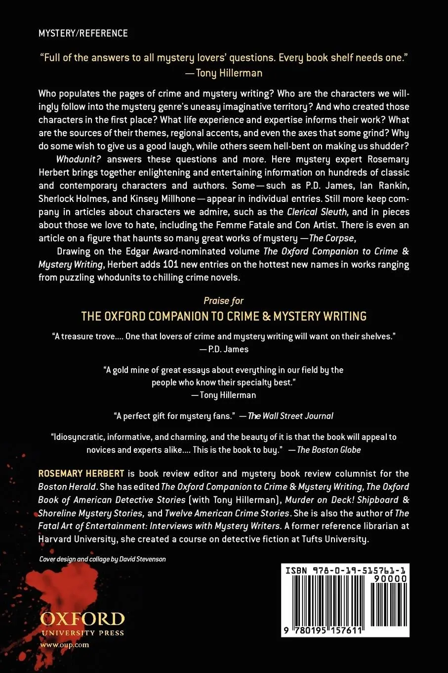 Rückseite: 9780195157611 | Whodunit? | A Who's Who in Crime &amp; Mystery Writing | Rosemary Herbert