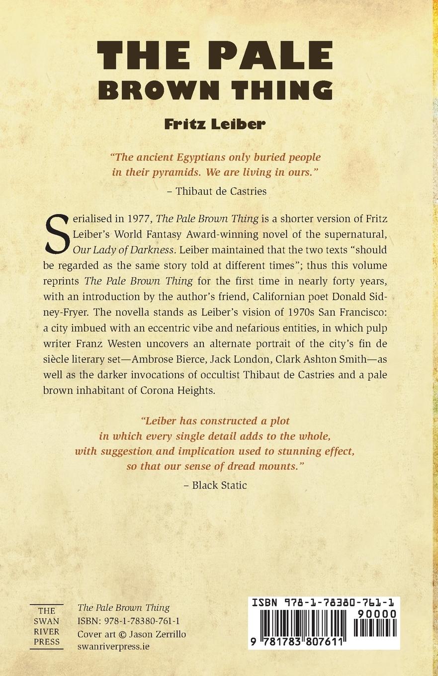 Rückseite: 9781783807611 | The Pale Brown Thing | Fritz Leiber | Taschenbuch | Englisch | 2022