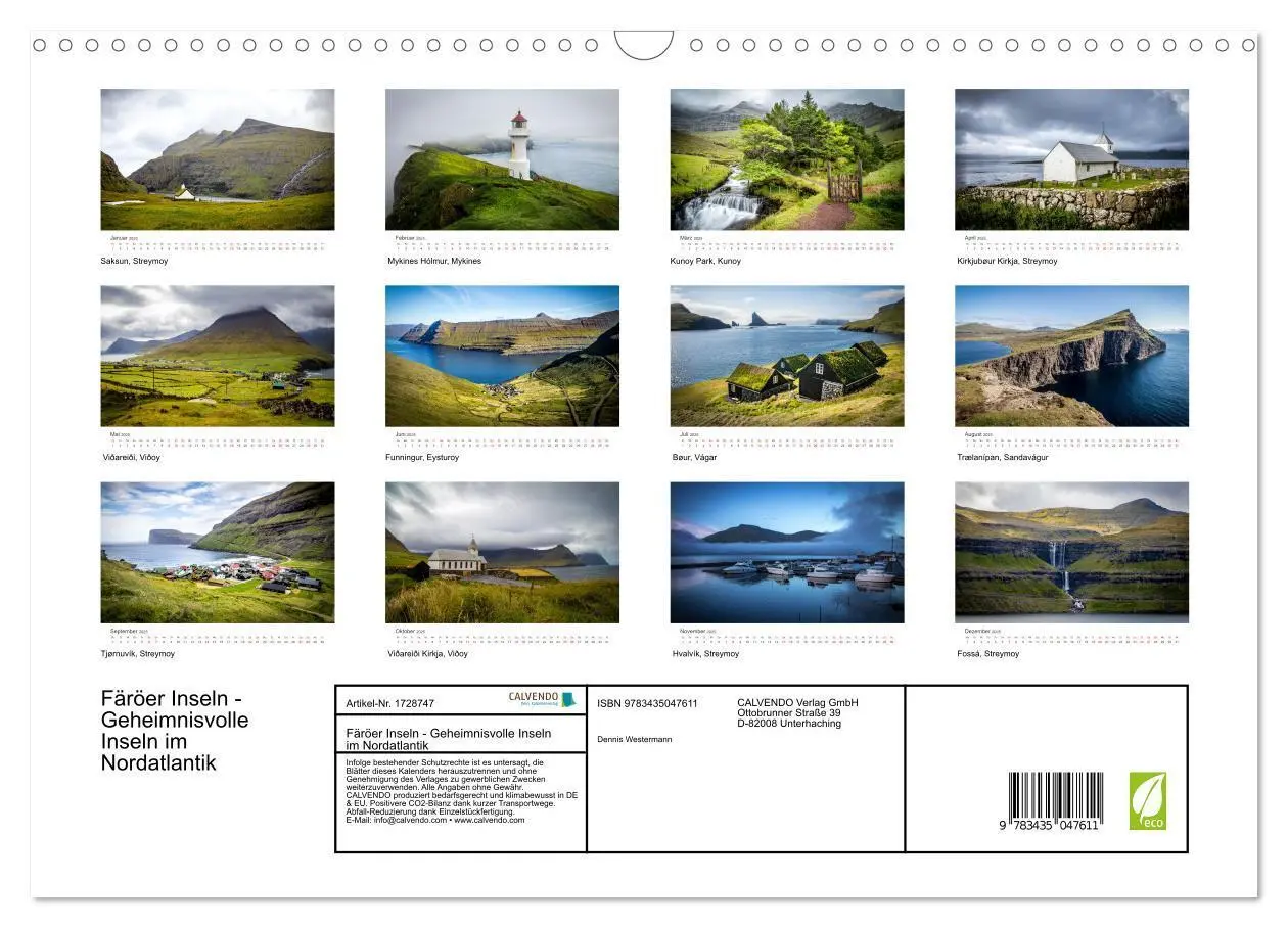Bild: 9783435047611 | Färöer Inseln - Geheimnisvolle Inseln im Nordatlantik (Wandkalender...