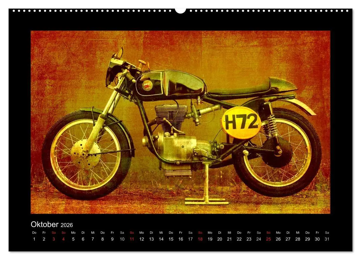 Bild: 9783516227611 | Motorrad Oldtimer (hochwertiger Premium Wandkalender 2026 DIN A2...
