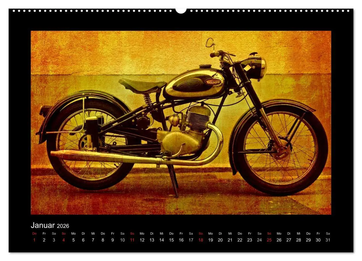 Bild: 9783516227611 | Motorrad Oldtimer (hochwertiger Premium Wandkalender 2026 DIN A2...
