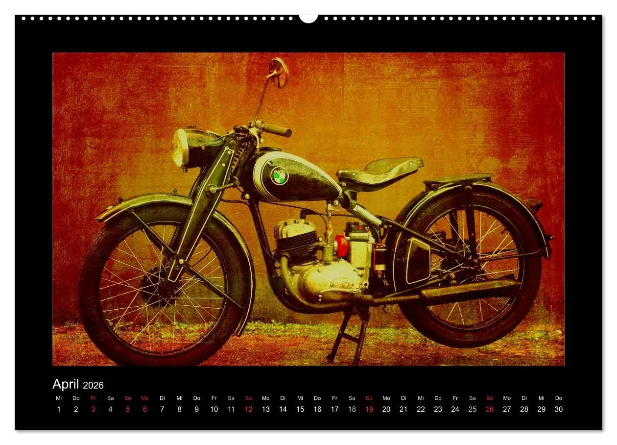 Bild: 9783516227611 | Motorrad Oldtimer (hochwertiger Premium Wandkalender 2026 DIN A2...