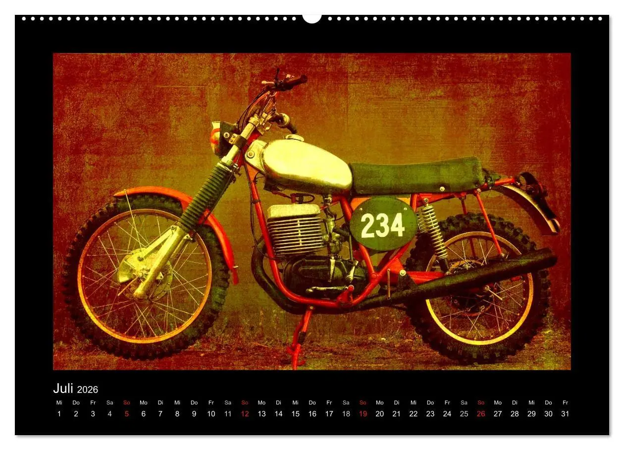 Bild: 9783516227611 | Motorrad Oldtimer (hochwertiger Premium Wandkalender 2026 DIN A2...