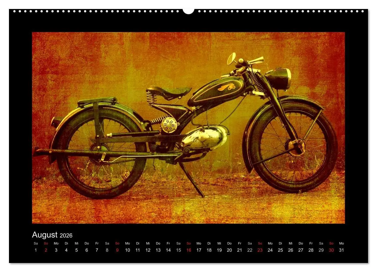 Bild: 9783516227611 | Motorrad Oldtimer (hochwertiger Premium Wandkalender 2026 DIN A2...