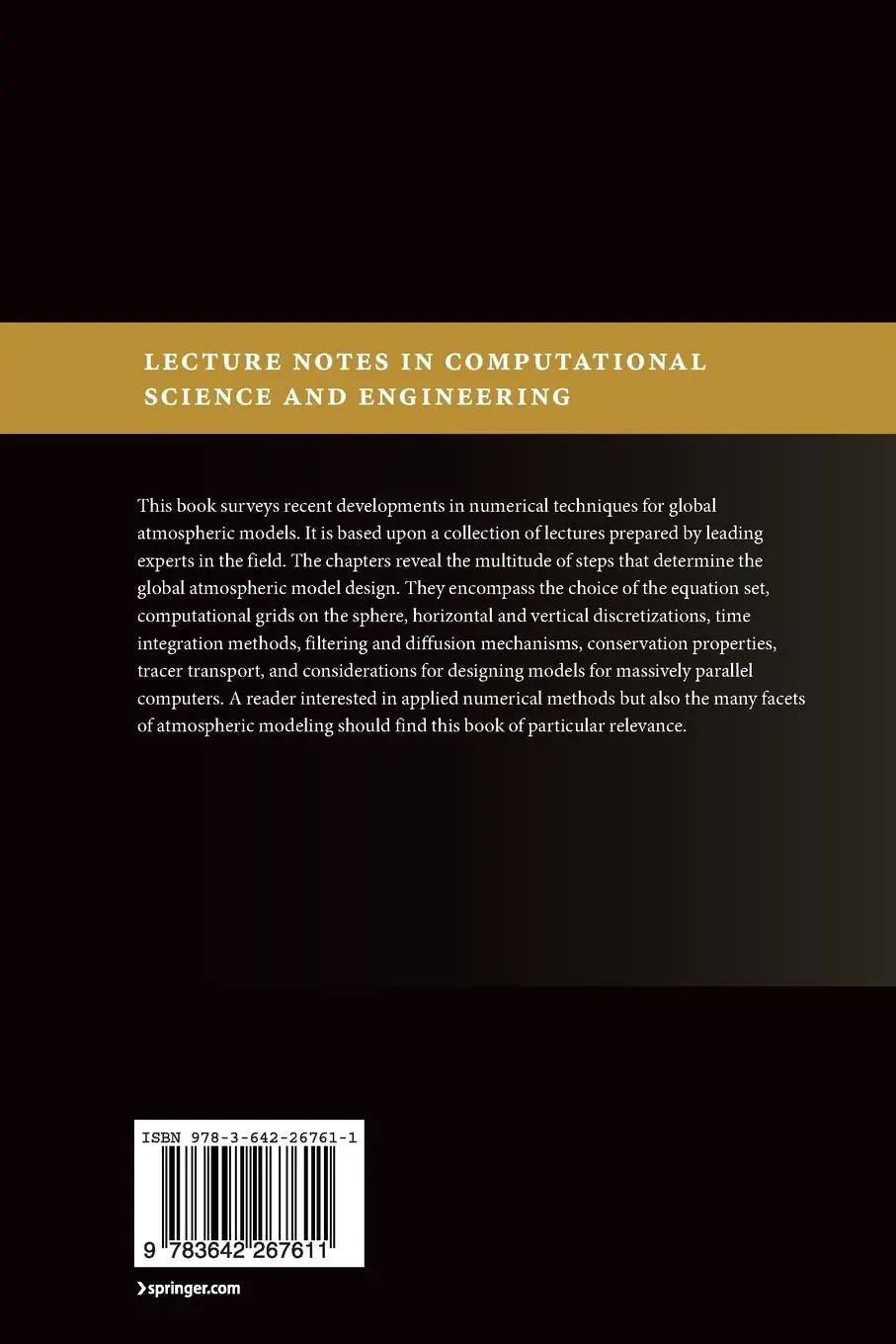 Rückseite: 9783642267611 | Numerical Techniques for Global Atmospheric Models | Lauritzen (u. a.)